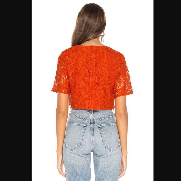 NWT Revolve x Lovers & Friends Raine Crop Top in Deep Coral | Size XL - Picture 3 of 11